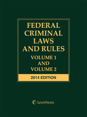 cover image of Federal Criminal Laws and Rules